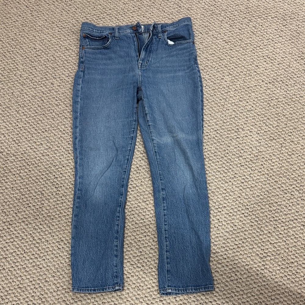 Madewell Classic Medium Blue Straight-Leg Jeans